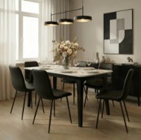 Masă pentru bucătărie Fabrik Home Crown Белый Ясень/Антрацит imaginea #2 — magazin online Desire.md