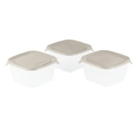 Set containere alimentare Curver Fresh&Go 1.2 L 3pcs Beigej (263289)