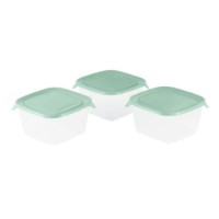 Set containere alimentare Curver Fresh&Go 1.2 L 3pcs Green (263312)