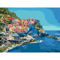 Tablou pe numere Brushme Tarmul mediteranean 30x40cm (RBS51383)