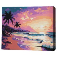 Tablou pe numere Brushme Тропический закат 30x40cm (RMG0016FC)