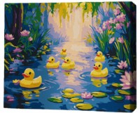 Tablou pe numere Brushme Утиное царство 30x40cm (RMG0019FC)