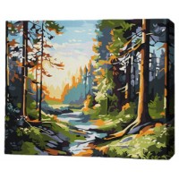 Tablou pe numere Brushme Утро в лесу 30x40cm (RMG0017FC)