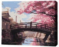 Tablou pe numere Brushme Цветение сакуры 30x40cm (RMG0022FC)