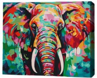 Tablou pe numere Brushme Цветной слон 30x40cm (RMG0033FC)