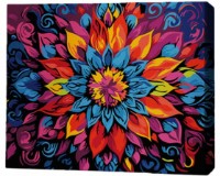 Tablou pe numere Brushme Цветочная мандала 30x40cm (RMGB022FC)