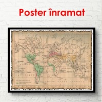 Pictură ArtShop Old-style World Map 45x30cm (PCM75-XL-L) imaginea #3 — magazin online Desire.md