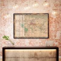 Pictură ArtShop Old-style World Map 75x50cm (PCM75-M)