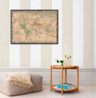 Pictură ArtShop Old-style World Map 60x40cm (PCM75-L-L)
