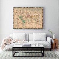 Pictură ArtShop Old-style World Map 60x40cm (PCM75-L-PL)