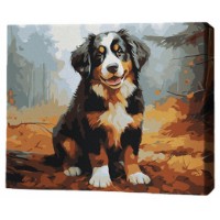 Tablou pe numere Brushme Щенок в осеннем лесу 30x401cm (RMG0005FC)
