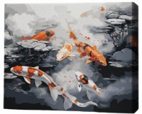 Tablou pe numere Brushme Японские карпы кои 30x40cm (RMG0007FC)