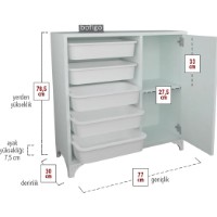 Raft depozitare jucarii Bofigo 12-02-01 White imaginea #2 — magazin online Desire.md