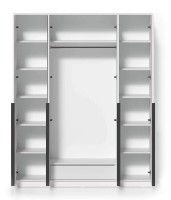 Шкаф Fabrik Home Linia 1600 (Зеркала до пола) белый ясень фото №3 — интернет-магазин Desire.md