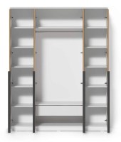 Шкаф Fabrik Home Linia 1600 (Зеркала до пола) белый\дуб эвок фото №4 — интернет-магазин Desire.md