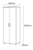 Dulap Fabrik Home Melburn800 804x2090x522mm Кашемир imaginea #2 — magazin online Desire.md