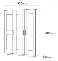 Шкаф Fabrik Home Mezzo 1500  белый ясень фото №3 — интернет-магазин Desire.md