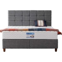 Кровать Oskar Side Keten Koyu 140x200 Grey фото №1 — интернет-магазин Desire.md