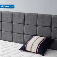 Кровать Oskar Side Keten Koyu 160×200 Grey фото №2 — интернет-магазин Desire.md