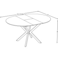 Masă pentru bucătărie Magnusplus Diano 110x110/145 zirve imaginea #2 — magazin online Desire.md