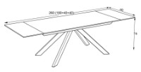 Masă pentru bucătărie Magnusplus Ekin 90x180/220/260 Blat ceramica frost imaginea #4 — magazin online Desire.md