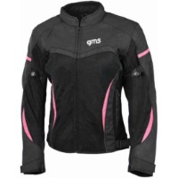 Jachetă moto GMS Tara Mesh Woman Black/Pink (ZG51006-380-DS)