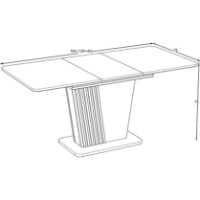 Masă pentru bucătărie Magnusplus Luna 75x120/160  rivoli imaginea #7 — magazin online Desire.md