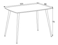 Masă pentru bucătărie Magnusplus Maribor 68x103 Yosun imaginea #2 — magazin online Desire.md