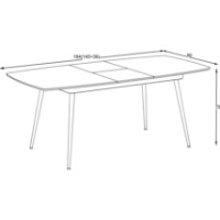 Masă pentru bucătărie Magnusplus Yense 145 90x145/185 Irony imaginea #4 — magazin online Desire.md