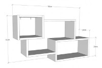 Raft de perete Trendy Ayder 90x51x20cm White/Anthracite(GTR005427) imaginea #3 — magazin online Desire.md