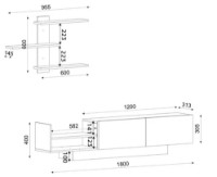 Comodă TV Trendy Egemen 180x40x32cm White (GTR006454) imaginea #5 — magazin online Desire.md