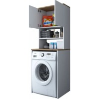 Dulap pentru masina de spalat Trendy KD101 1950 Walnut/White 183.6x65x60cm GTR005304 imaginea #8 — magazin online Desire.md