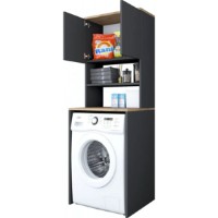 Dulap pentru masina de spalat Trendy KD101 2674 Walnut/Anthracit 183.6x65x60cm GTR005303 imaginea #5 — magazin online Desire.md