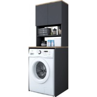 Dulap pentru masina de spalat Trendy KD101 2674 Walnut/Anthracit 183.6x65x60cm GTR005303 imaginea #2 — magazin online Desire.md