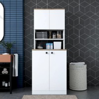 Dulap pentru masina de spalat Trendy KD102 2160 Walnut/White 183.6x72.5x70cm GTR005305