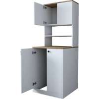 Dulap pentru masina de spalat Trendy KD102 2160 Walnut/White 183.6x72.5x70cm GTR005305 imaginea #3 — magazin online Desire.md