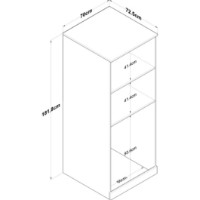 Dulap pentru masina de spalat Trendy KD109 3198 White 181.8x72.5x70cm GTR005647 imaginea #6 — magazin online Desire.md