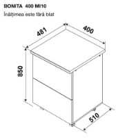 Bucatarie modulara Ambianta Bonita MI10 400 Alb imaginea #4 — magazin online Desire.md