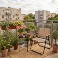 Scaun pliant Nils NC4307 Beige imaginea #5 — magazin online Desire.md