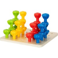 Joc educativ Tooky Toy Rainbow Stacking Pegs (HP018) imaginea #4 — magazin online Desire.md