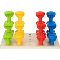Joc educativ Tooky Toy Rainbow Stacking Pegs (HP018) imaginea #2 — magazin online Desire.md