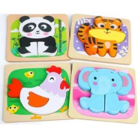 Puzzle New World Animals 4pcs (JHTOY-932-2) imaginea #2 — magazin online Desire.md