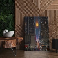 Pictură ArtShop The Moon Through the City at Night 30x45cm (PCM118-XL-PL)