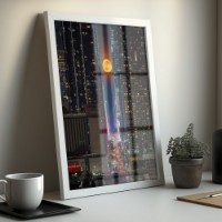Pictură ArtShop The Moon Through the City at Night 50x75cm (PCM118-M)