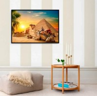 Pictură ArtShop Egypt: Pyramid Camel and Sunset 90x60cm (PCM102-LL)
