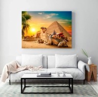 Pictură ArtShop Egypt: Pyramid Camel and Sunset 60x40cm (PCM102-L-PL)