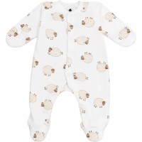 Salopetă-slip pentru copii Minikin Lifted By Love 50cm Milky (25430150) 