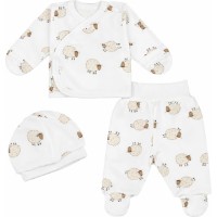 Set pentru nou-născuți Minikin Lifted By Love 56cm Milky (25460156)