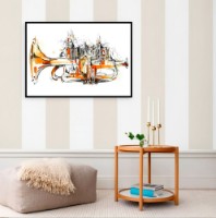 Pictură ArtShop Music City 45x30cm (PM42-XL-L)