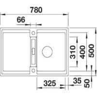 Chiuvetă de bucătărie Blanco Adira 45S RV SG BLA RC AC SINK (527585) imaginea #2 — magazin online Desire.md